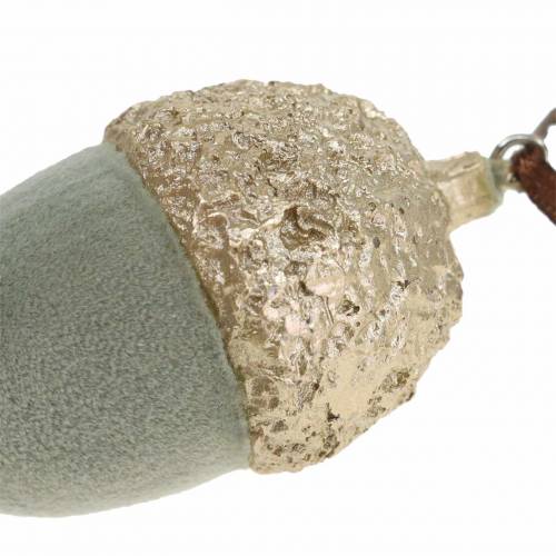 Floristik24 Christbaumschmuck Eichel Grün, Gold 4×6cm 6St