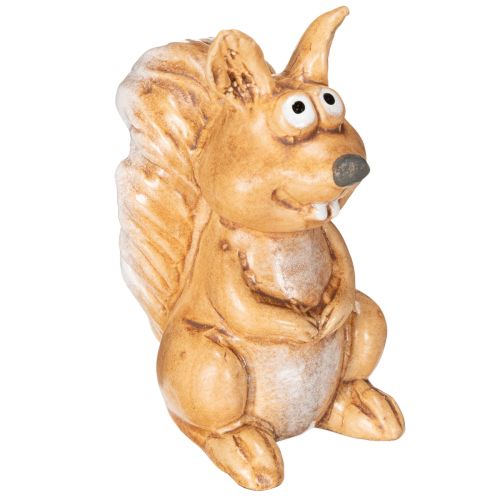Eichhörnchen Figur sitzend aus Keramik 10 cm Braun für Herbstdekoration online kaufen | Floristik24.ch