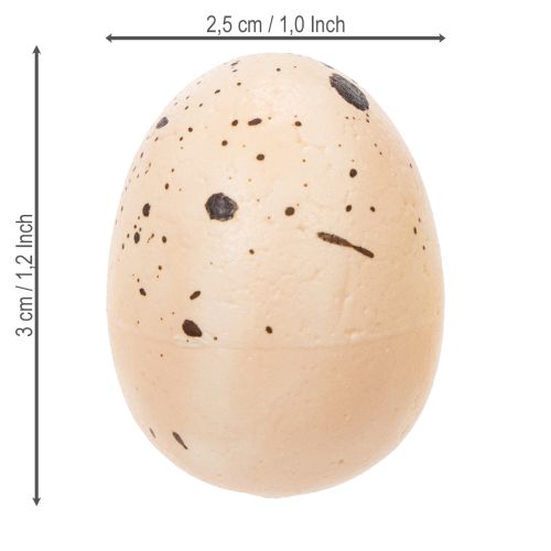 Artikel Dekorative Ostereier mit gesprenkelter Oberfläche für frühlingshafte Arrangements 3cm 24St