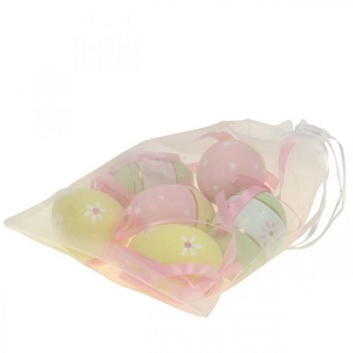 Artikel Ostereier zum Aufhängen Deko Eier Bunt Ø4cm H6cm 6 St