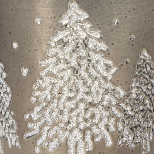 Deko-Eimer aus Zink mit Tannenmotiv und Holzgriff 13 cm | Floristik24.ch