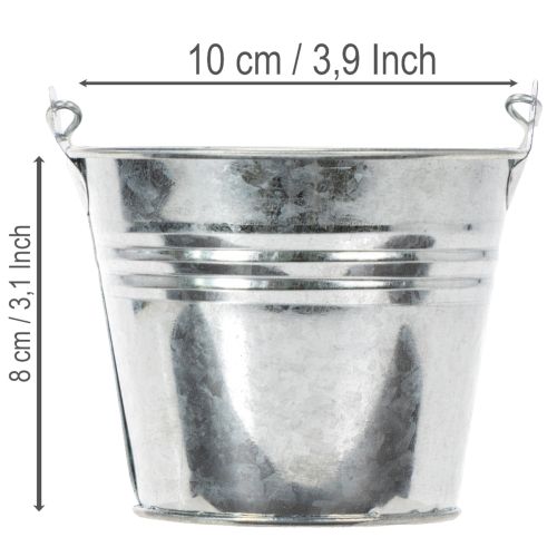 Eimer aus Zink Ø10cm H8cm mit