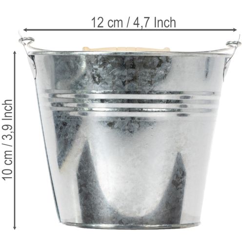 Eimer aus Zink Ø12cm H10cm mit