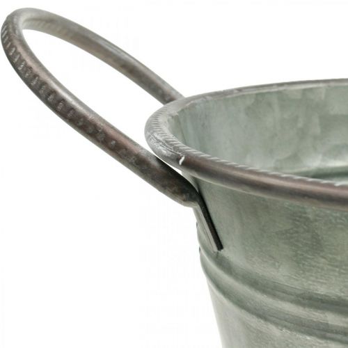 Floristik24 Pflanzwanne, Metallgefäß mit Griffen, Deko-Schüssel L32cm H24cm