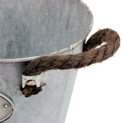 Floristik24 Eimer zum Bepflanzen Grau Ø21cm H19cm