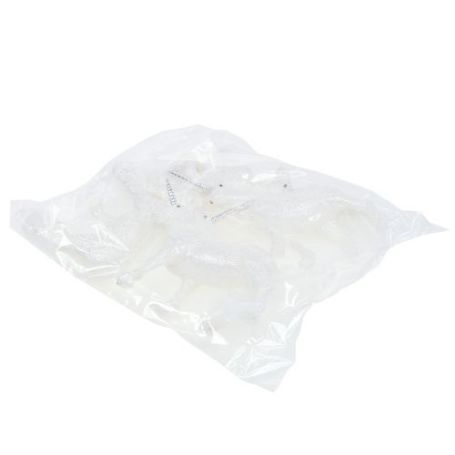 Floristik24 Einhorn 12,5cm Weiß mit Glitter 4 St