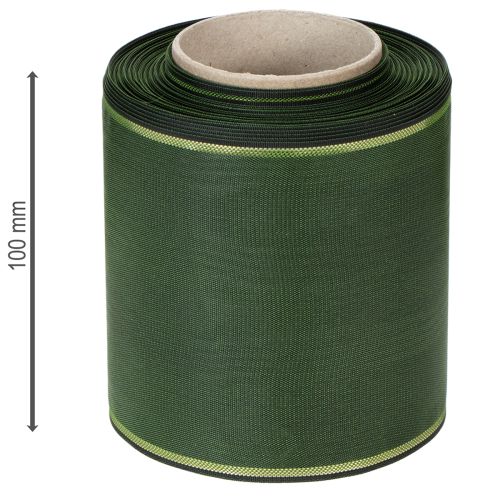 Artikel Kranzband Moiré Grün mit Goldrand 100mm x 25m für Trauerfloristik & Dekoration