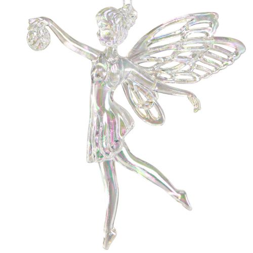 Floristik24 Elfen Deko Acryl Weihnachtselfen Klar 11cmx12cm 3St