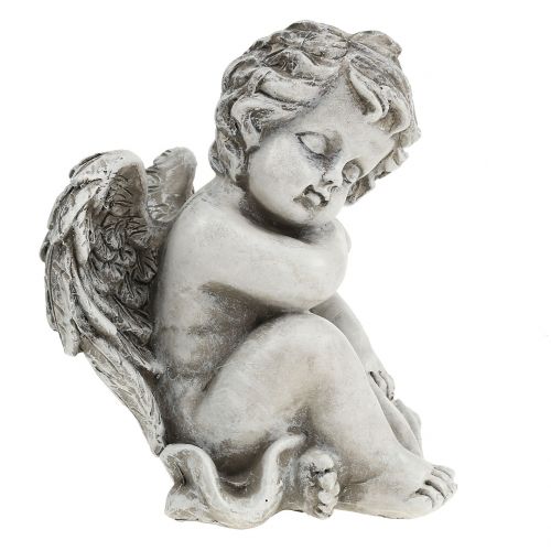 Artikel Gedenkfigur schlafender Engel Grau 16cm 2St