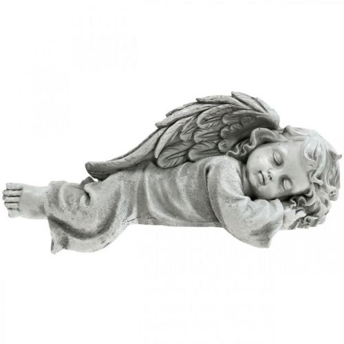 Floristik24 Engel fürs Grab Figur liegend Kopf rechts 30×13×13cm