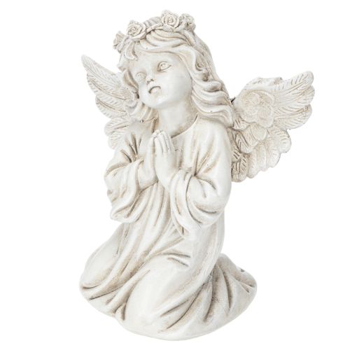 Betende Engelfiguren sitzend 13cm Polyresin Grau 2 Stück | Floristik24.ch