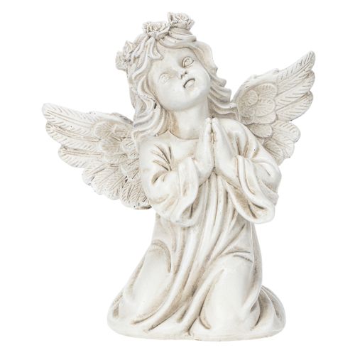 Betende Engelfiguren sitzend 13cm Polyresin Grau 2 Stück | Floristik24.ch