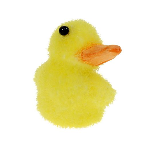 Floristik24 Ente Mini 4cm beflockt Gelb 12St