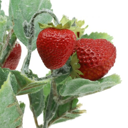 Floristik24 Künstliche Erdbeere als Pick Rot L30cm