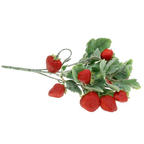 Floristik24 Künstliche Erdbeere als Pick Rot L30cm