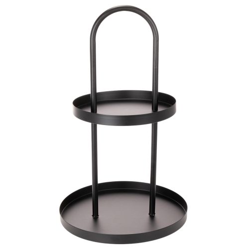 Metall Etagere rund 58 cm schwarz doppelt geschichtet für Dekoration im Innenbereich | Floristik24.ch