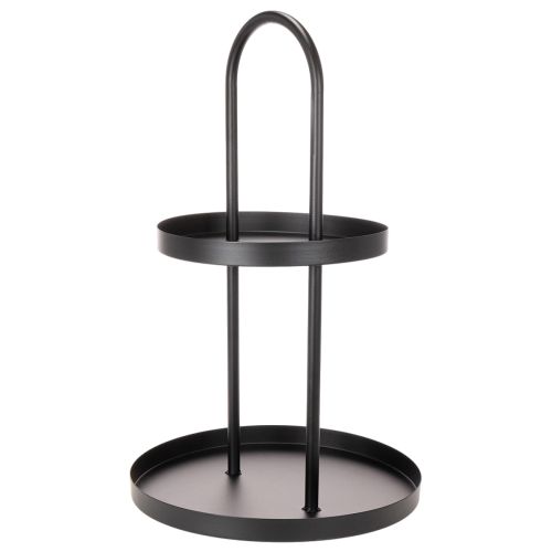 Metall Etagere rund 58 cm schwarz doppelt geschichtet für Dekoration im Innenbereich | Floristik24.ch