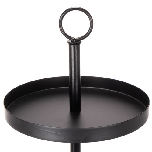 Etagere dreistöckig Metall Rund 61 cm Schwarz für Tischdekoration | Floristik24.ch