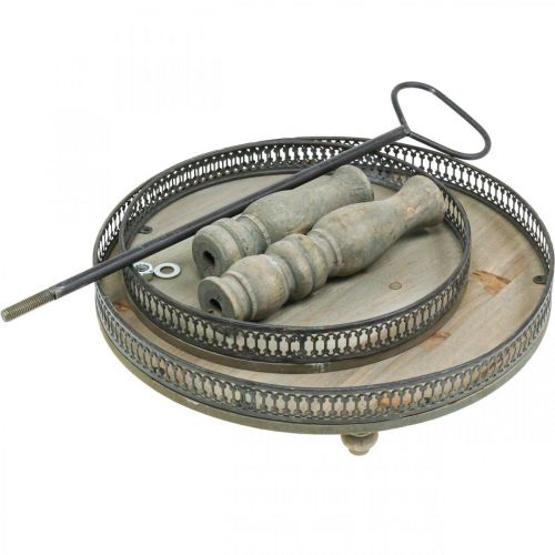 Artikel Deko Etagere Holz Pflanzen Etagere Vintage H47cm Ø34cm