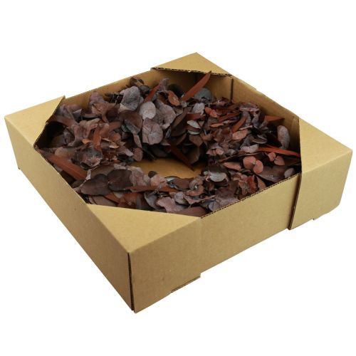 Floristik24 Eukalyptuskranz Naturkranz Eukalyptus Konserviert Rot Ø33cm