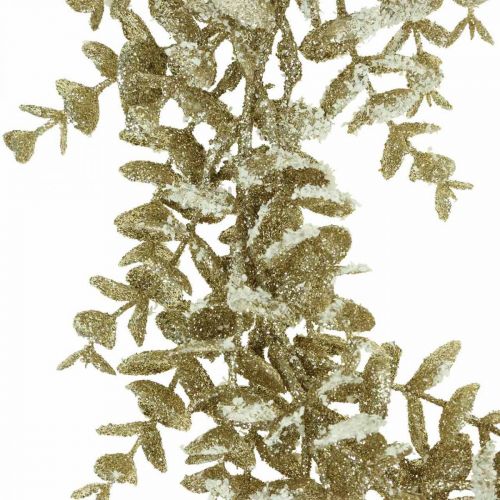 Deko Kranz Künstlicher Eukalyptus Golden, beschneit Ø36cm