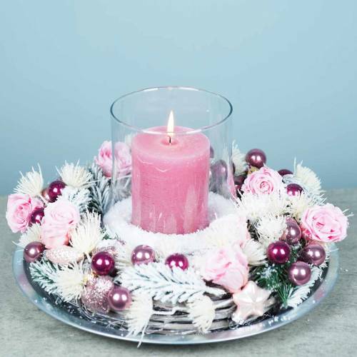 Floristik24 Ewige Rosen Medium Ø4-4,5cm Rosa 8 St