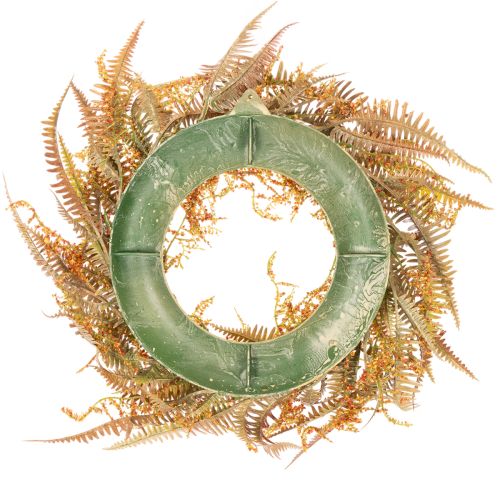 Künstlicher Farnkranz aus Kunststoff in Herbstfarben, 35 cm | Floristik24.ch