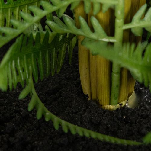 Künstlicher Farn im grauen Pflanztopf 35 cm Grün für Innenräume | Floristik24.ch