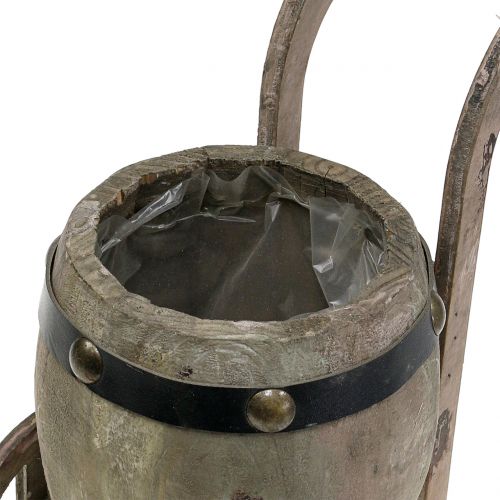 Floristik24 Holzfass auf Ständer zum Bepflanzen H24,5cm