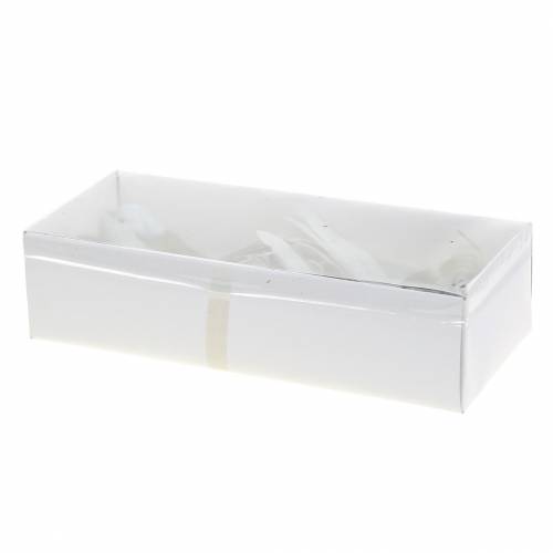 Federvogel am Draht Grau 12cm 4St | Floristik24.ch