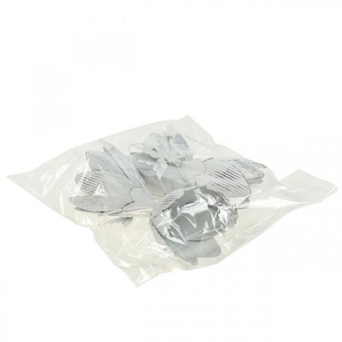 Floristik24 Hänger Anhänger Elfe Deko Metall Weiß Ø7,5cm H12cm 4St