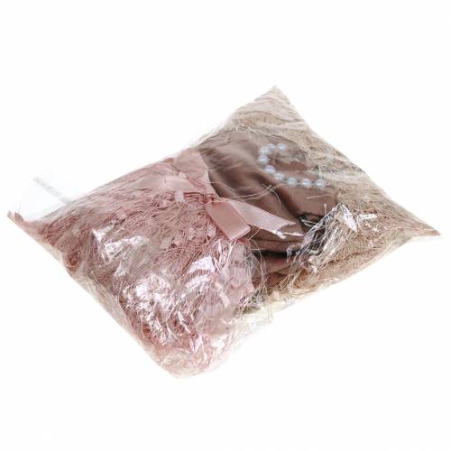 Artikel Weihnachtsdeko Elfenkleid am Bügel Rosa, Braun/Creme 16cm 4 St sortiert