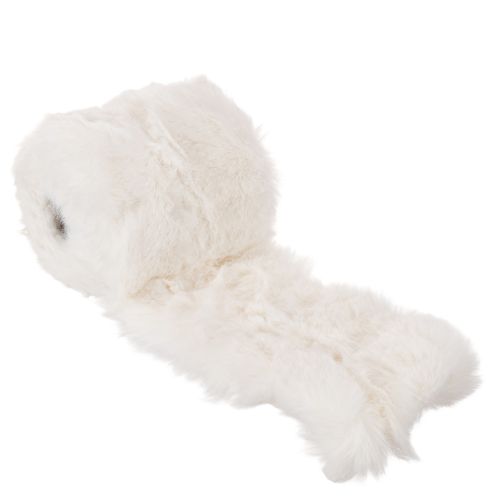Fellband Kunstfell Weiss Flauschig Dekoband Rolle 10 mm x 1,4 m 3 Stück | Floristik24.ch