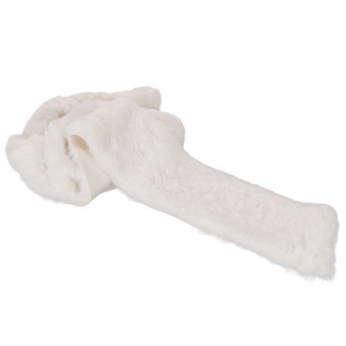 Fellband Kunstfell Weiss Flauschig Dekoband Rolle 10 mm x 1,4 m 3 Stück | Floristik24.ch