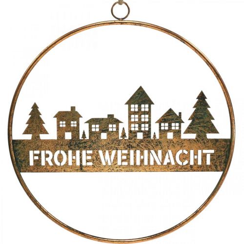 Floristik24 Fensterdeko Schriftzug Frohe Weihnacht Stadtsilhouette B38cm
