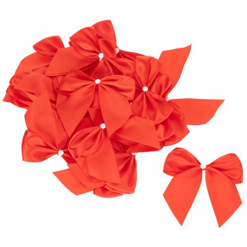 Dekoschleife Rot Stoff 11 cm mit Klebepunkt 25er Set | Floristik24.ch