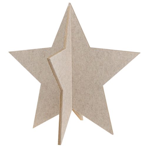 Artikel Filz Deko Stern zum Stellen Weihnachtsdeko Filz Beige H62cm