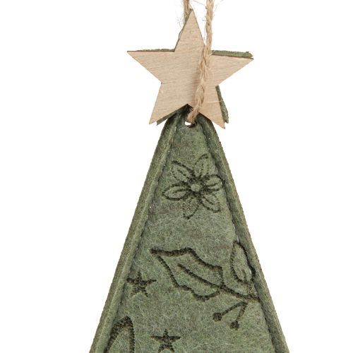 Floristik24 Filz Tannenbäume zum Hängen Christbaumschmuck Grün 18cm 8 St
