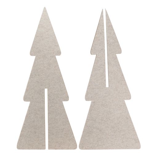 Floristik24 Filz Weihnachtsbaum Tannenbaum Deko Tanne Beige H80cm