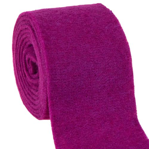 Filzband Wolle Fuchsia 15cm x 5m für Deko und Basteln