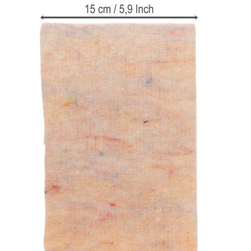 Topfband aus Wollfilz, zweifarbig, Orange und Mehrfarbig, 15 cm x 5 m | Floristik24.ch
