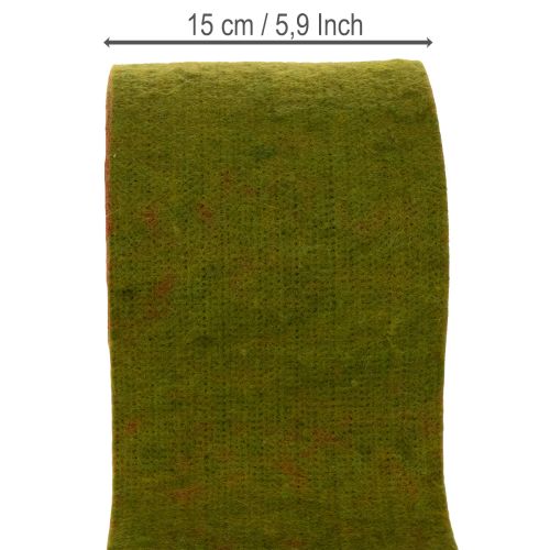 Artikel Wollfilzband als zweifarbiges Topfband, 15 cm x 5 m, Rot mit kontrastierender Farbseite
