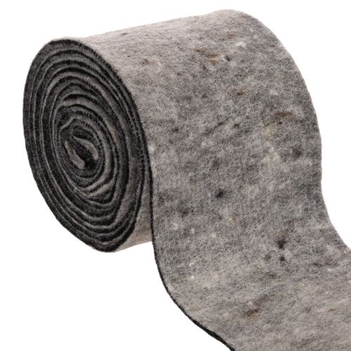 Topfband aus Wollfilz 15 cm x 5 m, zweifarbig Grau und Schwarz online kaufen | Floristik24.ch