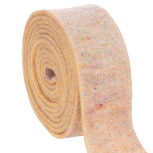 Filzband aus reiner Wolle als zweifarbiges Topfband, Orange/Mehrfarbig, 7,5 cm breit, 5 m lang online kaufen | Floristik24.ch