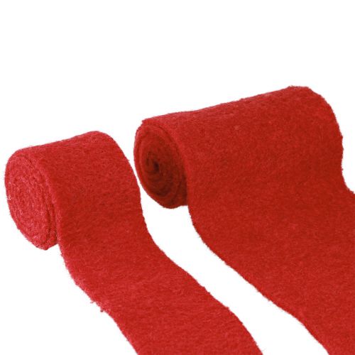 Artikel Filzband Rot Wollband Dekoband B7/15cm L1m/1m 2er-Set