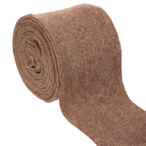 Wollfilzband zweifarbig, 15 cm x 5 m, Lila und Hellbraun, als Topfband online kaufen | Floristik24.ch