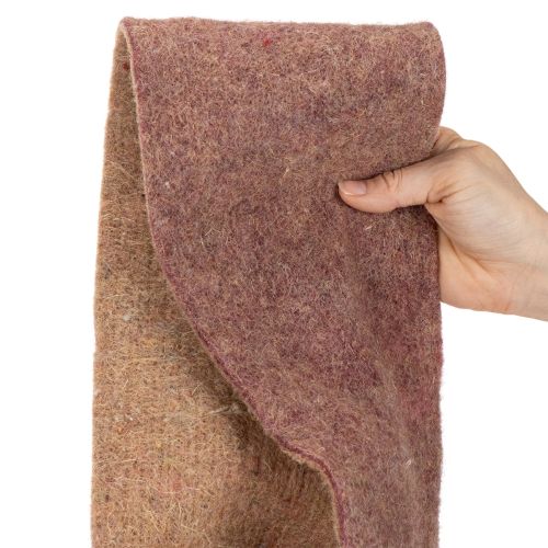 Wollfilzband zweifarbig, 15 cm x 5 m, Lila und Hellbraun, als Topfband | Floristik24.ch