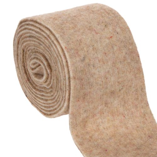 Wollfilzband zweifarbig Braun-Weiss, 15 cm breit, 5 m, als Topfband und für Floristik online kaufen | Floristik24.ch