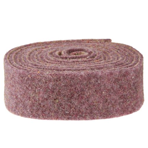 Artikel Filzband Wollband Dekostoff Weinrot Beige 7,5cm 5m