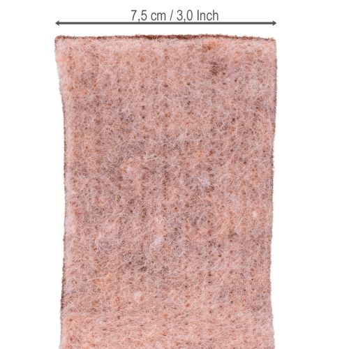 Artikel Filzband zweifarbig Topfband Wollfilz Band Rosa Rot 7,5cm 5m